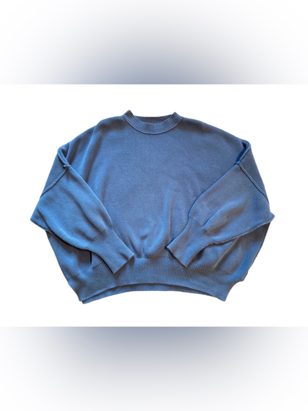 Free People Easy Street Oversized Tunic (Size Medium) In Fancy Blue